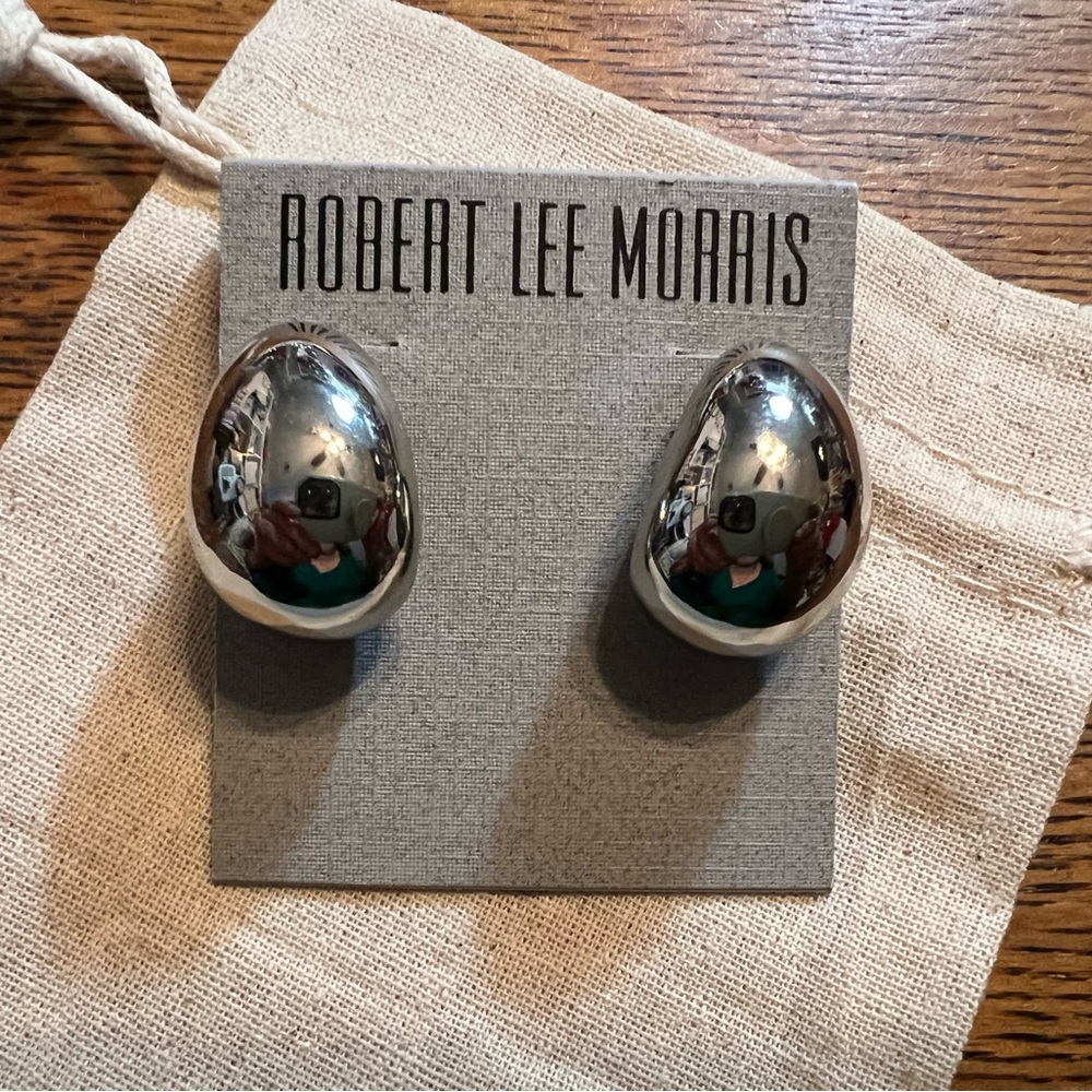 Robert Lee Morris Silver Post Earrings - Picture 3 of 5